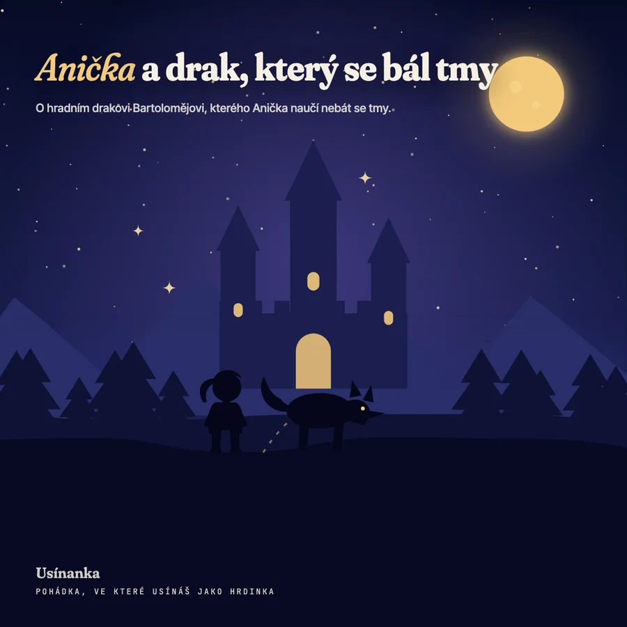 Obálka: Anička a drak, který se bál tmy